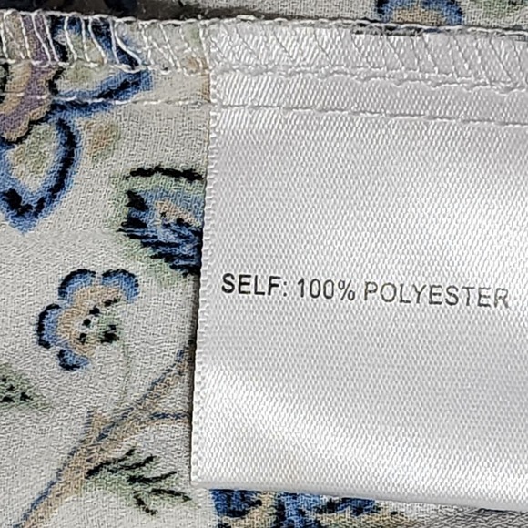 Rose & Olive blue &‎ white floral smocked yoke boho peasant blouse plus size 3X - Picture 5 of 9